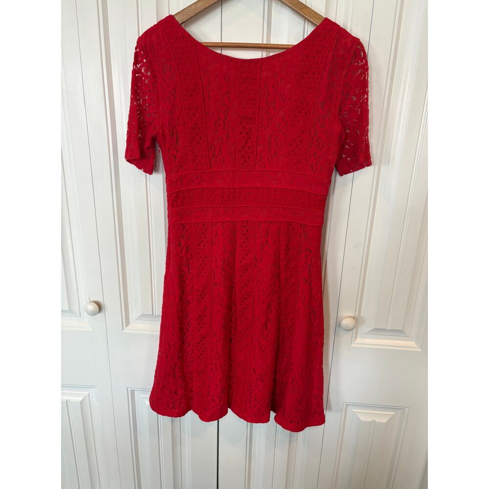 Antonio Melani Red Lace Dress Size 6